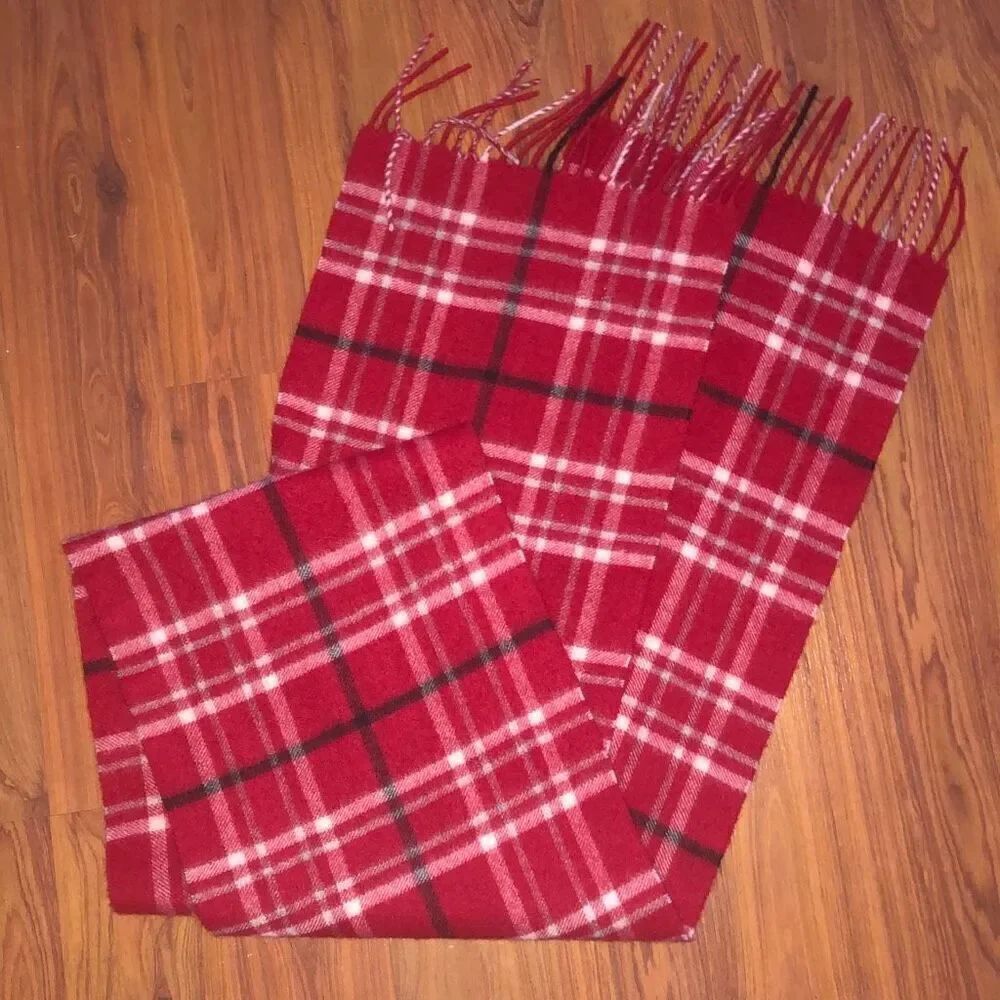 Charter club,β100% cashmere red plaidβscarf